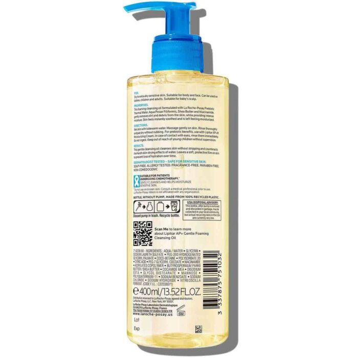 LA ROCHE-POSAY LIPIKAR AP+ GENTLE FOAMING CLEANSING OIL - Image 2